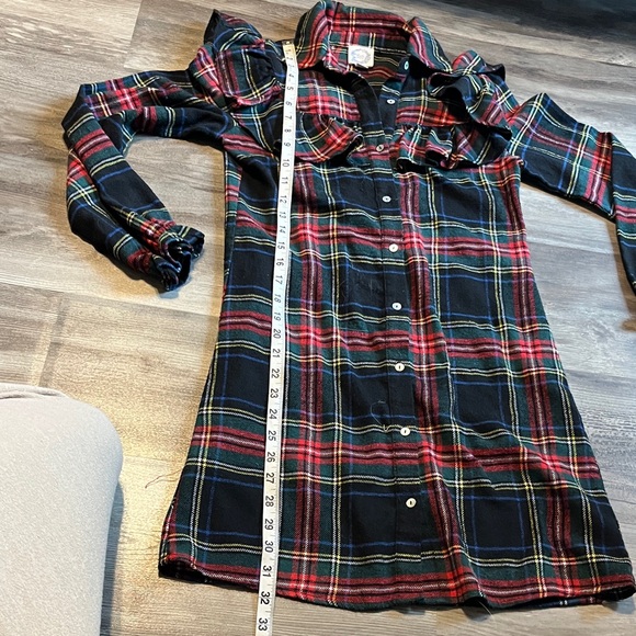 Plaid Ruffle Button-Up dress - Picture 3 of 3